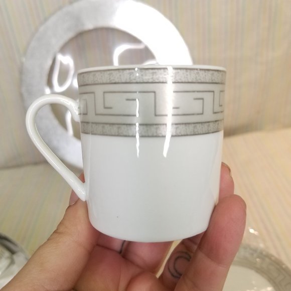 NIOB Aramco Imports Fine Porcelain Coffee Espresso Saucer Demitasse Cup Mug Set - Picture 3 of 7